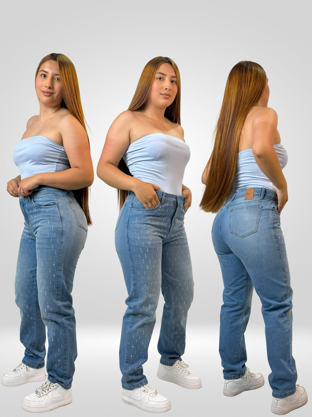 Jean Mom Fit "Lluvia de Estrellas"