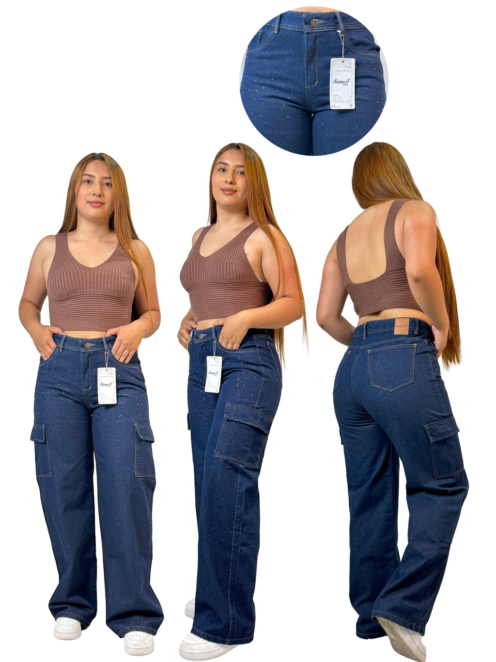 Jean Cargo "Eclipse" Azul Oscuro