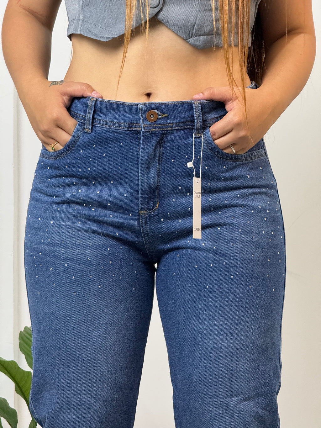 Jean Mom Fit Azul Oscuro